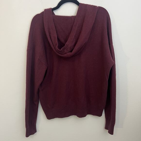 Nadaam Women’s Wool & Cashmere‎ Blend Hoodie Maroon Size Large - Picture 7 of 10